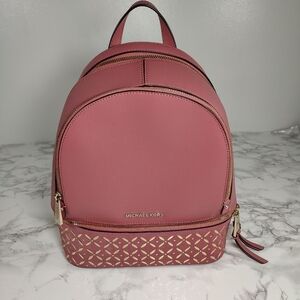 NWT Michael Kors Rhea Backpack In Rose